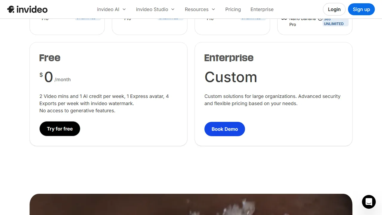 InVideo AI Oberfläche-Screenshot zeigt das Haupt-Dashboard