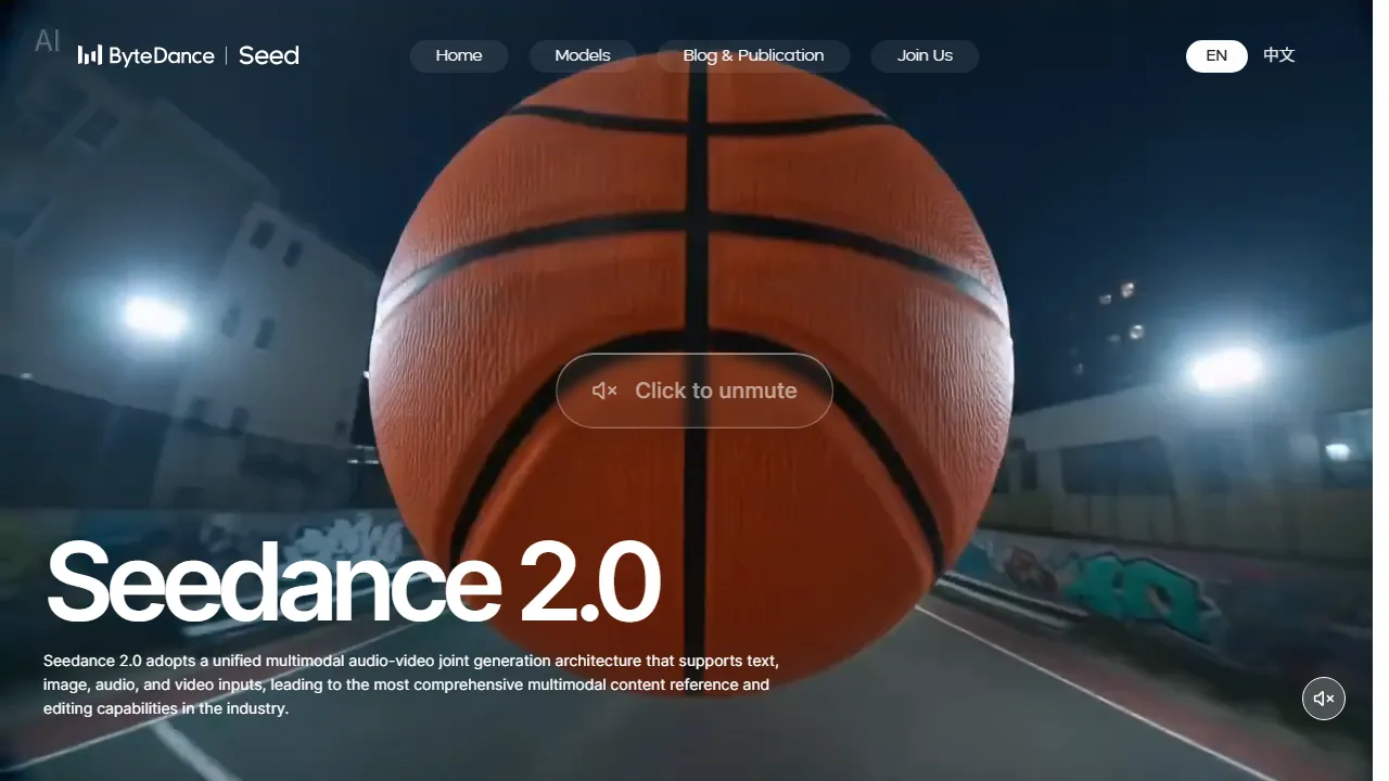 Seedance Oberfläche-Screenshot zeigt das Haupt-Dashboard