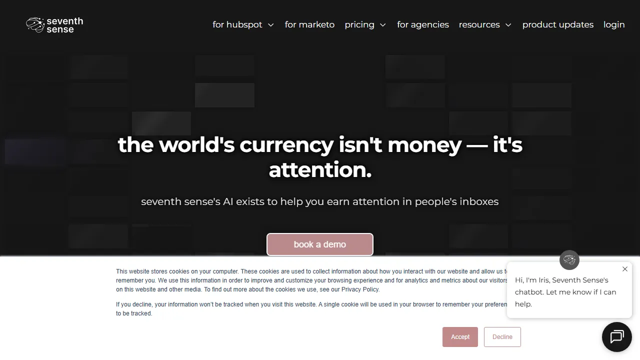 Seventh Sense Oberfläche-Screenshot zeigt das Haupt-Dashboard